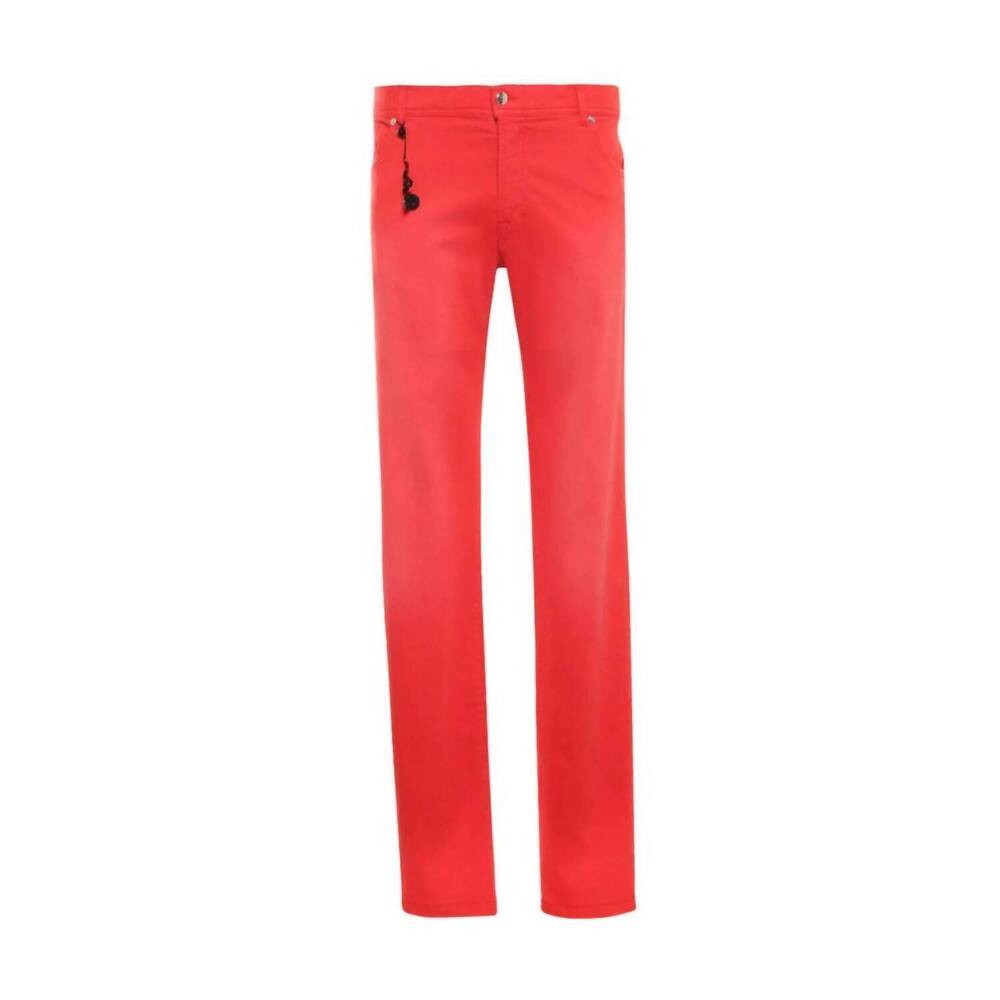 NEW MARCO PESCAROLO men's bull five pocket jeans in red